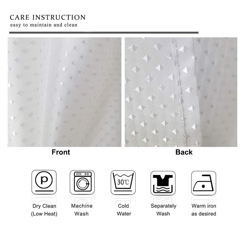 Riyidecor Clawfoot Tub Waffle 180 Inch Shower Curtain All Wrap Around Extra Wide Round Freestanding Surround Oval Shower Curtain Polyester Bathroom Decor Fabric Panel 32-Pack Metal Shower Hooks - Image 5